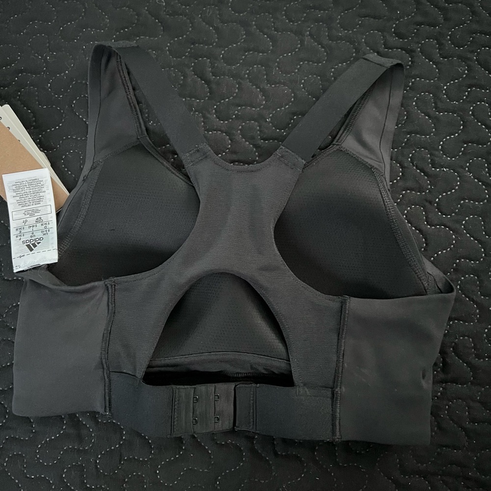 Adidas ultimate sports bra athletic gym yoga workout black small activewear new - Picture 3 of 10